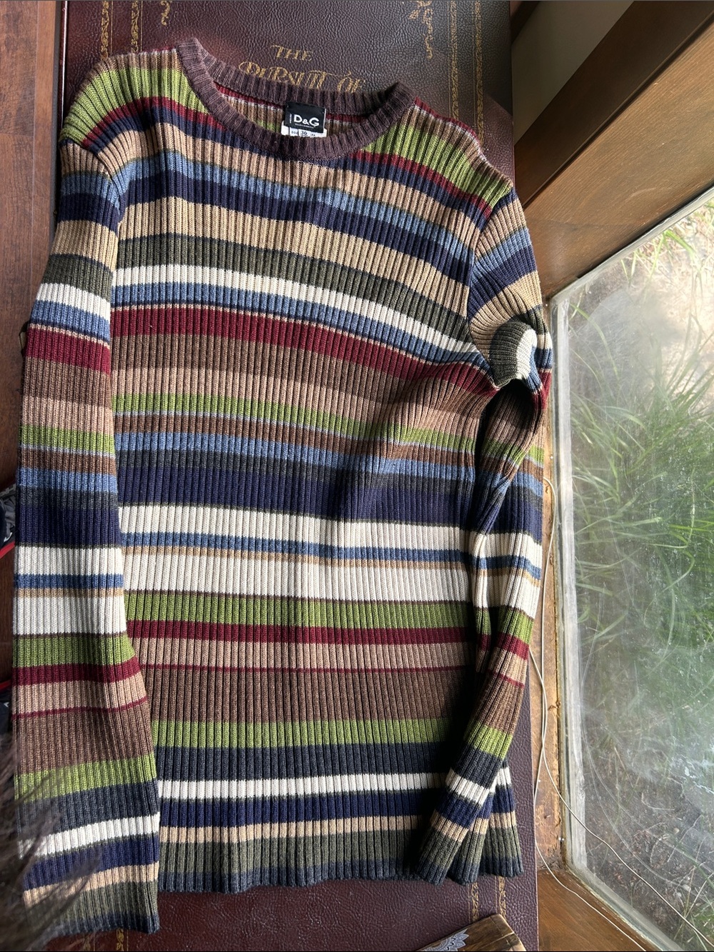 D&G Striped Ribbed Crewneck Sweater - Multi